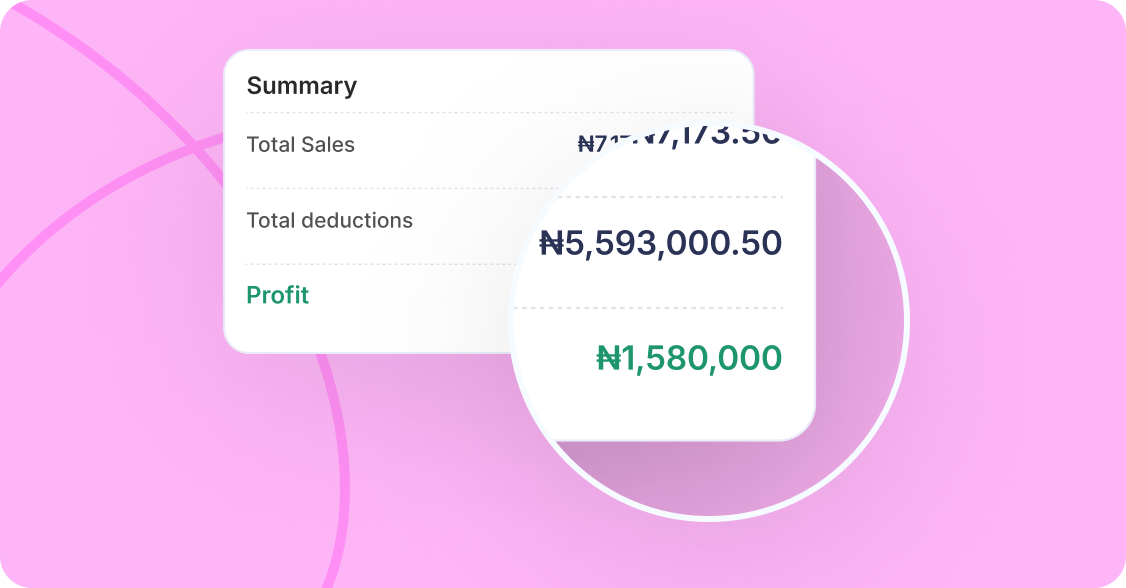 Sales summary